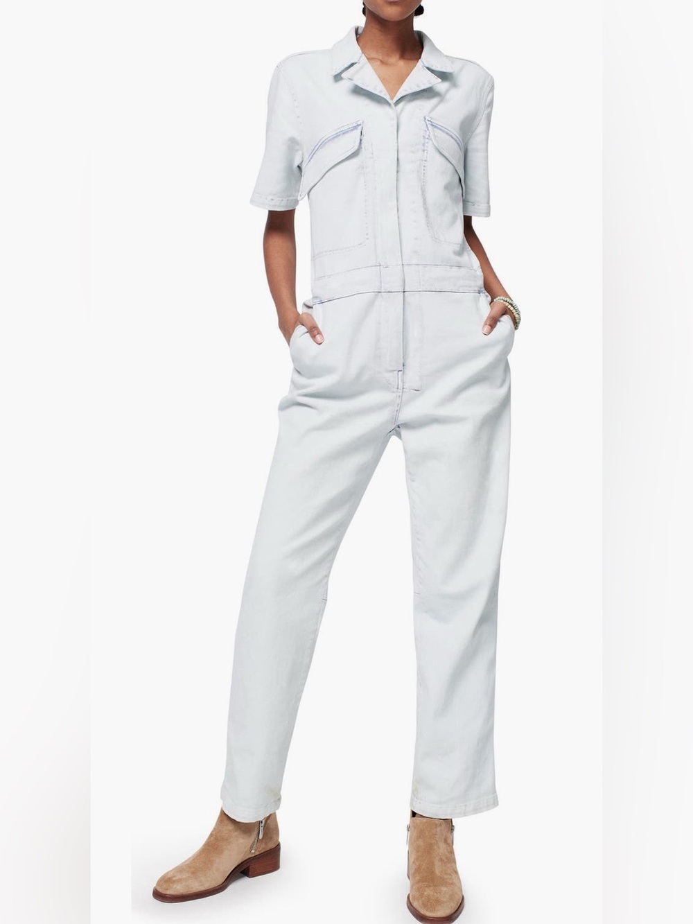 FAHERTY  Blythe Jumpsuit Light Wash Denim Jumpsuit - color Light Indigo